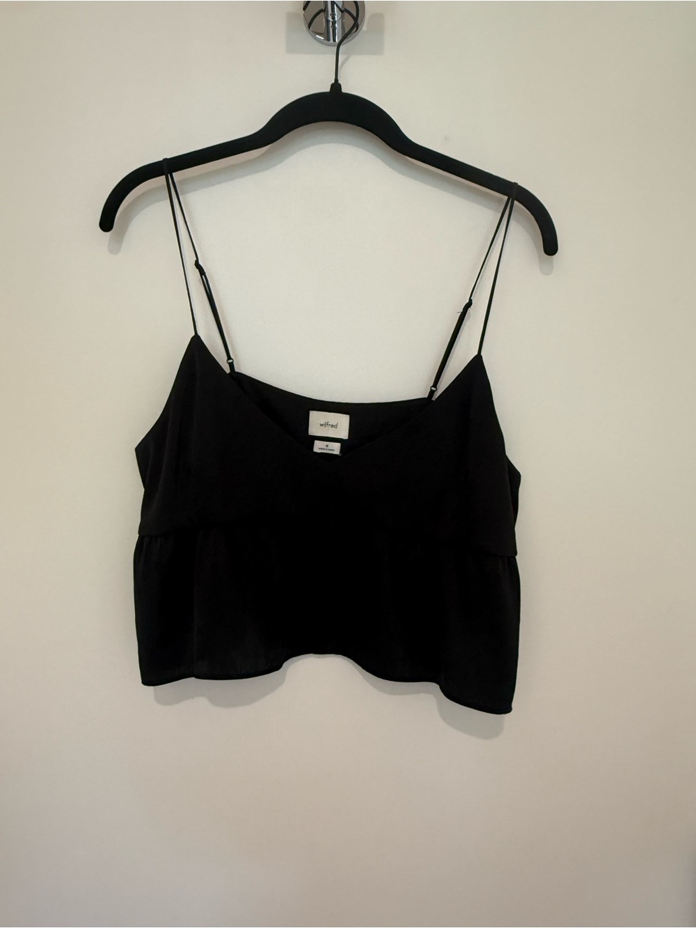 Wilfred Black Lightweight Spaghetti-Strap Cami